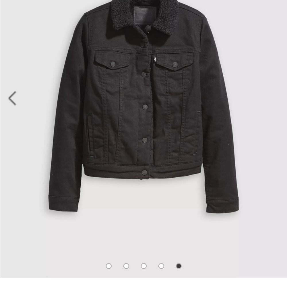 Levi's Black Denim Jacket with Sherpa Collar
*womens